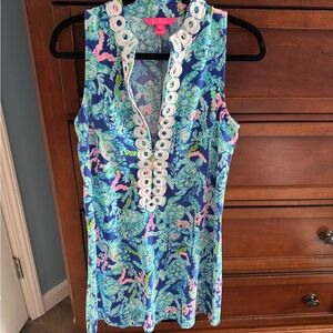 Lilly Pulitzer Blue and Pink Floral Dress